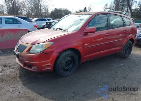 2005 Pontiac Vibe из США, поврежденный, VIN 5Y2SL638X5Z457907